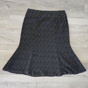 VTG Black and Gray Patterned Skirt